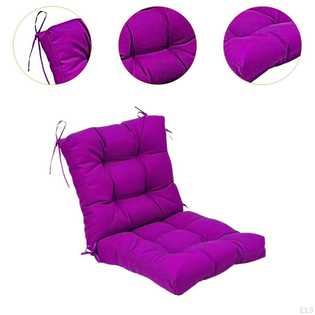 Chair Cushion Pad Lightweight Solid Color High Back Seat Rocking for Kitchen Indoor