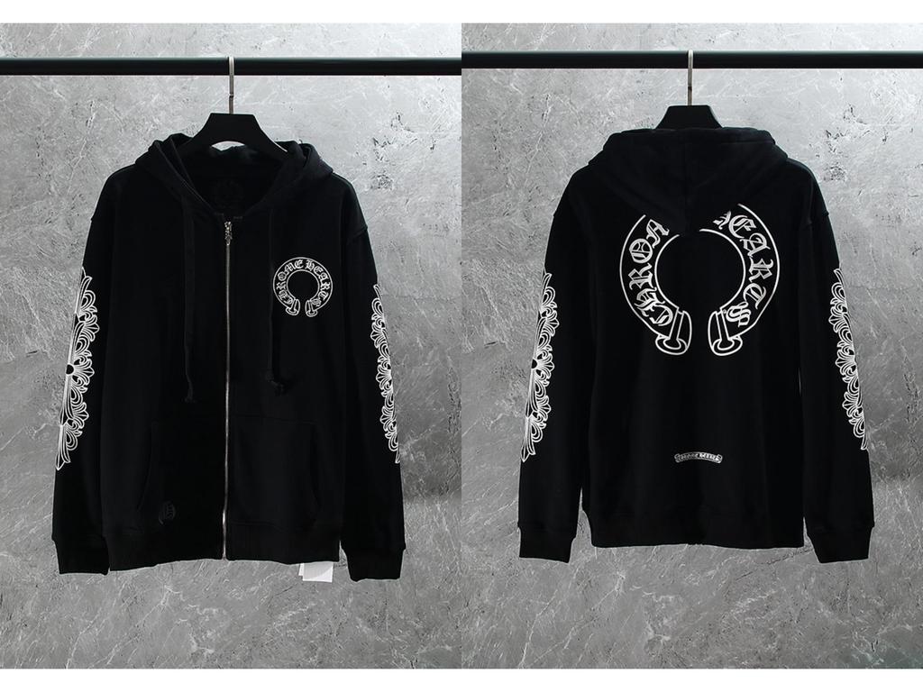 Vyšívaná mikina s křížem a podkovou pro muže a ženy - Podzimní oblečení