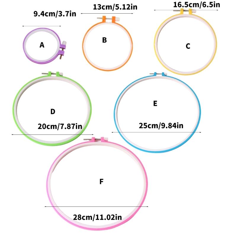 10 Pcs Embroidery Frame Round Embroidery Hoop Crosses Stitching Hoop Adjustable Embroidery Hoop for Craft Project