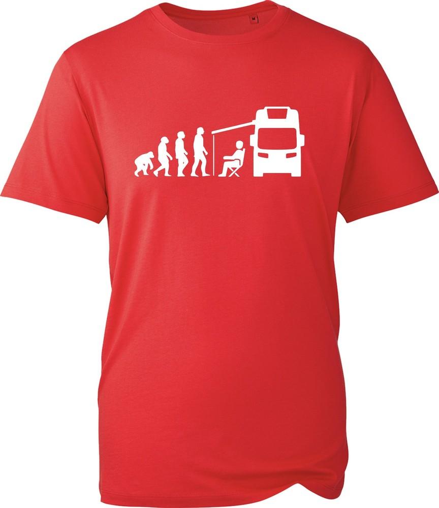 Evolution Of Unisex Caravan T Shirt Funny Camper Motorhome Graphic Tee Unisex Black S