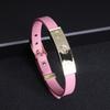 Fashionable Retro Nail Adjustable Leather Stainless Steel Minimalist Design Leather Rope Bracelet