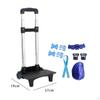 Backpack Trolley Set Hand Cart Compact 2 Wheels with Rain Cover Truck Wheeled for