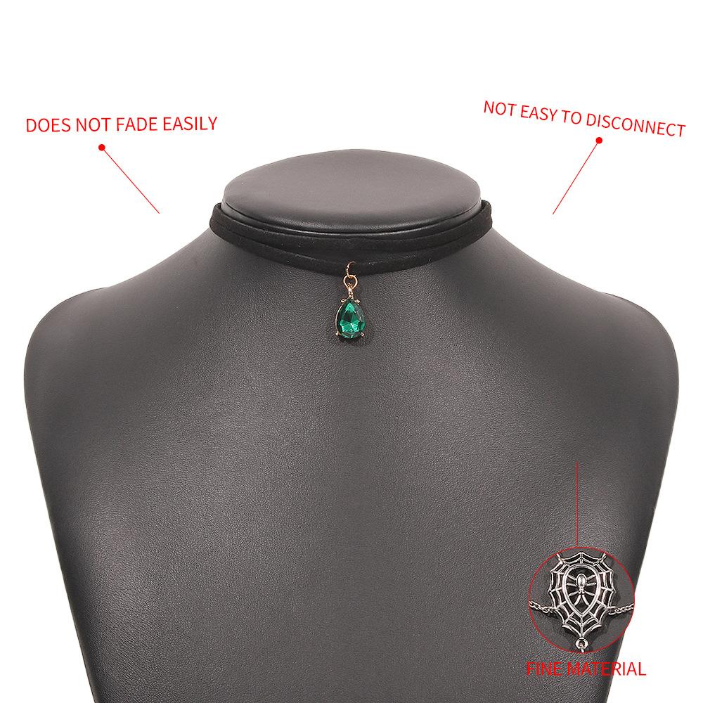 Tooxika Glass Diamond Temperament Double Layer Collarbone Chain Retro Short Personalised Necklace