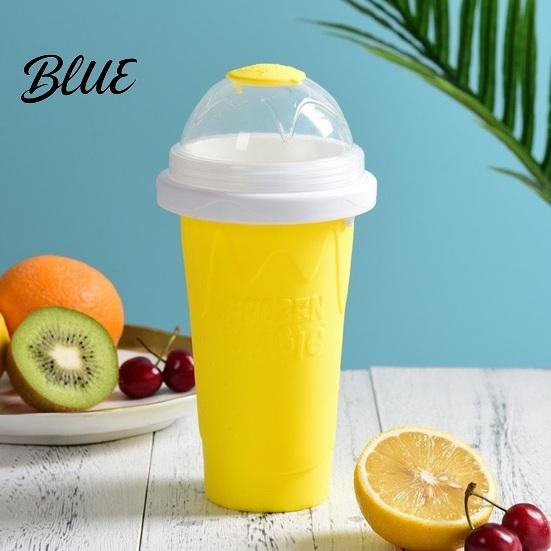 Food Grade Silicone Slush Cup Maker Cup  Portable Squeeze Ice Smoothie Refreshing Slushie with Lid  for Juice Milk Soda Family Summer