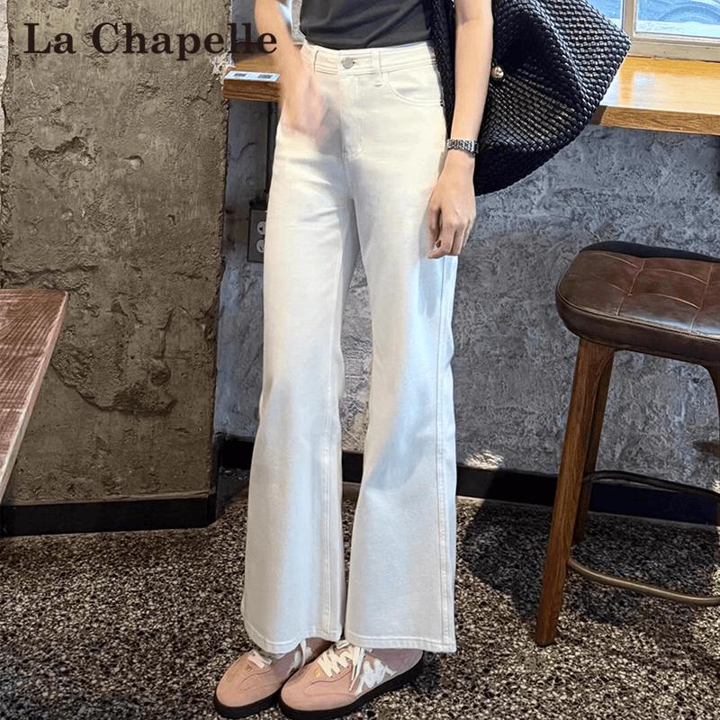 La Chapelle Women s High-Waisted Flared Wide-Leg Jeans S (86-94 jin)