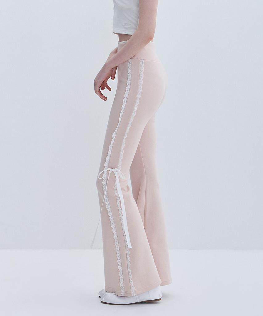 Moabel Contour Line Ribbon Pants - Pink