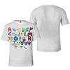 Alphabet Lore Completa A-Z Tutte le Lettere Personaggio Maglietta Unisex Cartoon Lettera Creatura Stampa 3D Casual Anime Manica Corta T-shirt