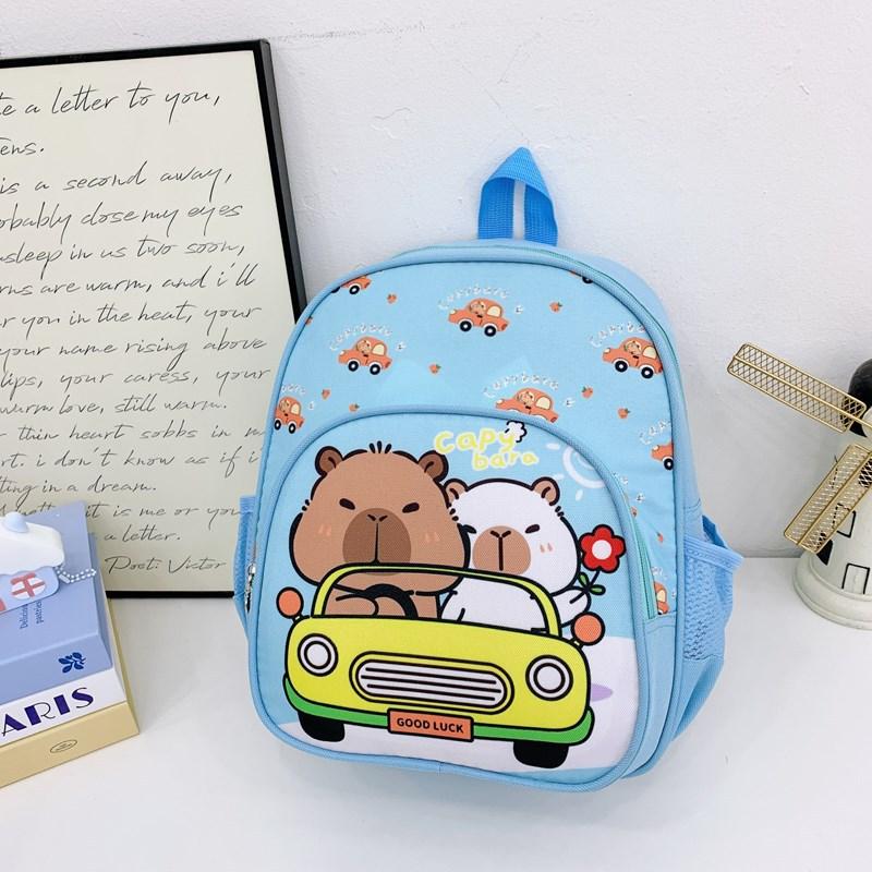 Kindergarten Primary School Students Schoolbag Cute Cute Kapibara Boys And Girls Backpack Large Capacity Children'S Backpack Tide