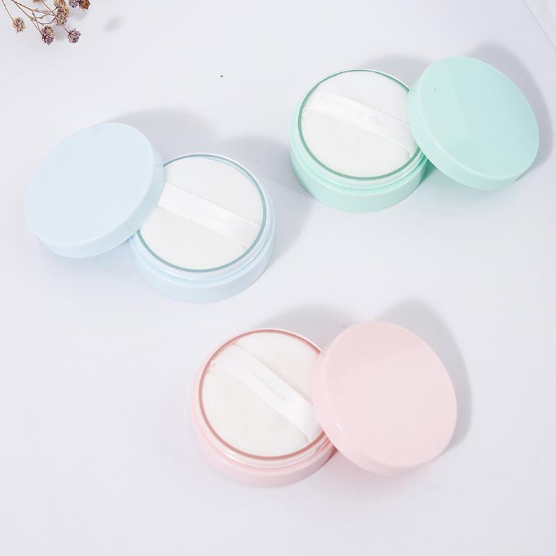 5G Loose Powder Jar With Puff Refillable Empty Box With Sifter Grid Lid Cosmetics Container Plastic Packaging Case Makeup Tool