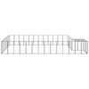 VidaXL Chenil Noir 22,99 m² Acier Enclos pour Chiots Cage Chiens Extérieur 3082216
