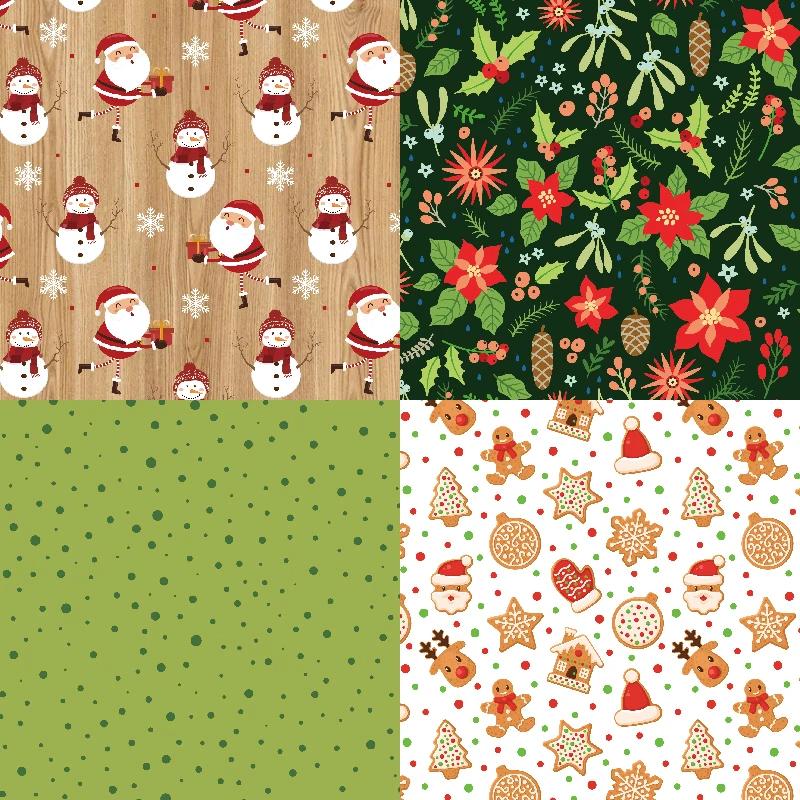 Classic Christmas Scrapbook Paper Scrapbooking Patterned  Pack DIY Craft Background  12sheets/24 Sheets 6"X6"