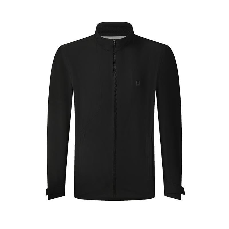 FILA Golf Series Classic Minimalist Versatile Comfortable Warm Woven Stand Collar Cardigan Jacket Men jackets A11M545701FBK