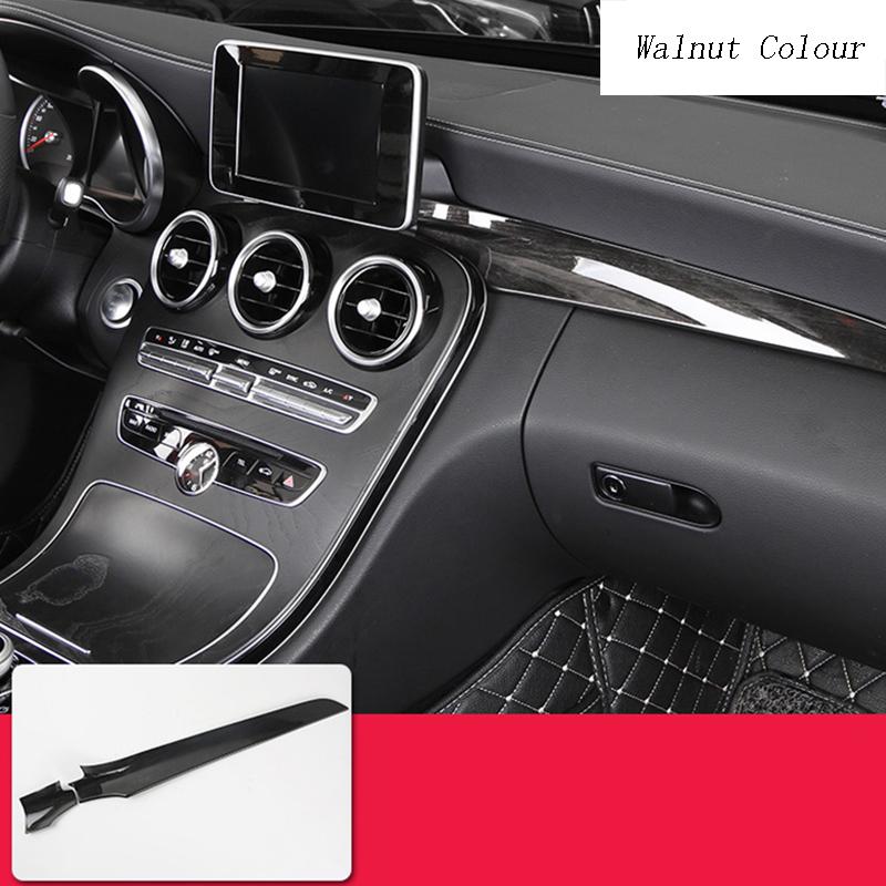 Car Styling Carbon Fiber Center Console Air Outlet Dashboard Covers Stickers For Mercedes Benz C Class W205 GLC X253
