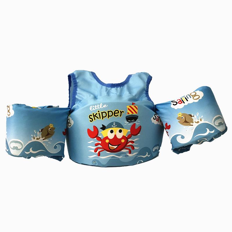 Cartoon Kids' Life Jacket & Flotation Suit with Arm Foam
