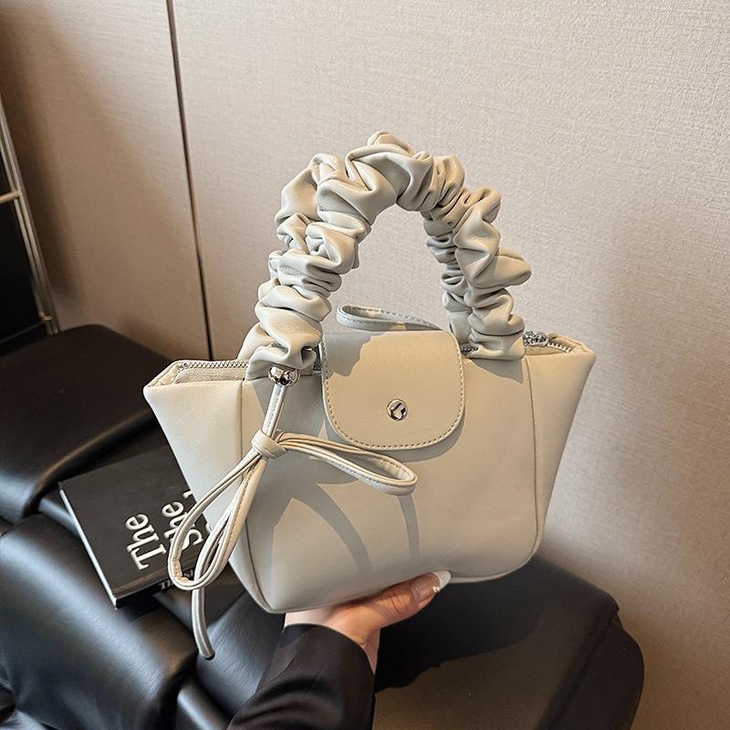 Bolsa plissada de nicho de moda, bolsa feminina nova de verão versátil de ombro/axila, bolsa pequena