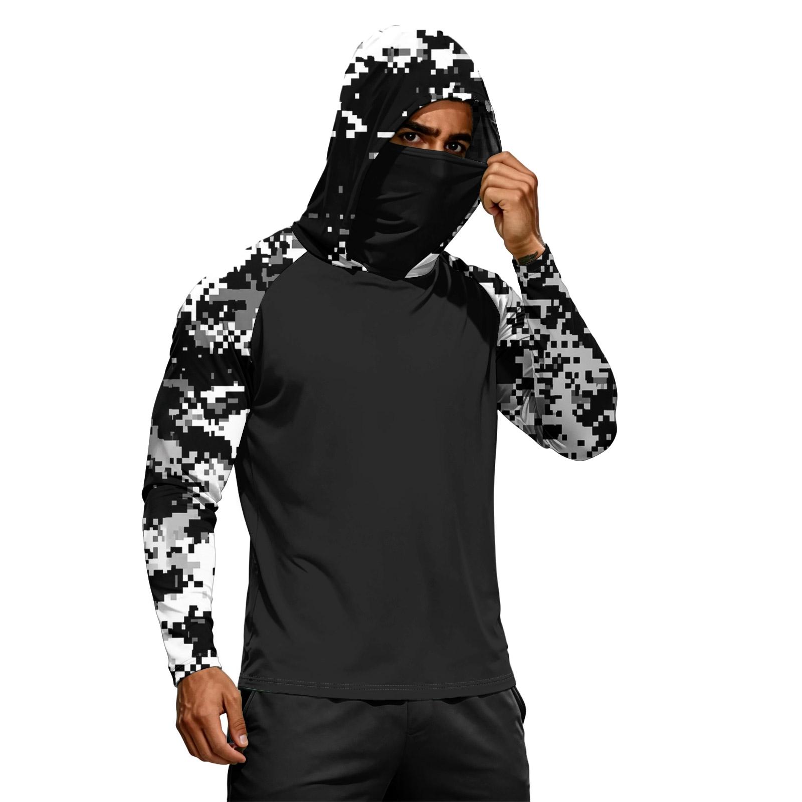

Men s Athletic Hoodies Sun Fishing Hoodie Mens Sun Fishing Hoodie with Face Long Sleeve Fishing Shirts for Men XXL