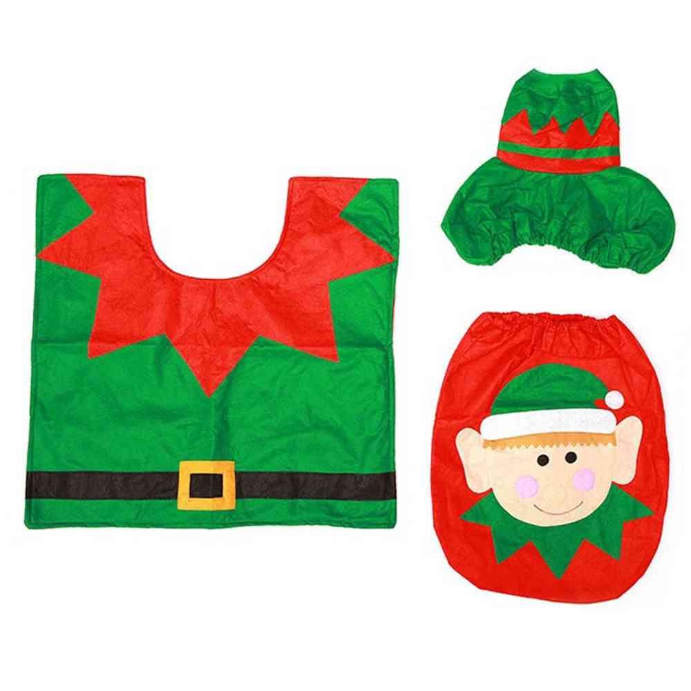Christmas Bathroom Accessories Xmas Decor Christmas Supplies Toilet Decoration Toilet Seat Cover