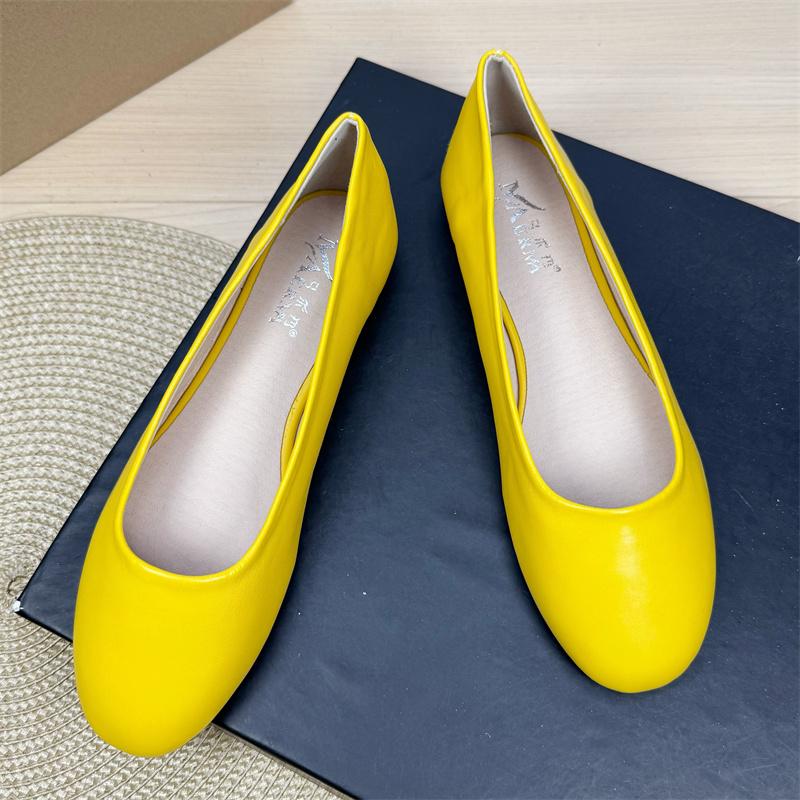 Fashion Flat Shoes for Women 2025 Spring and Autumn Casual Anti Slip Round Toe Simple Plus Size Women's Shoes 41-43  Loafers Women