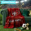 Custom Name Blanket Vintage 49ers Football Blanket Bedding Blanket for Travel, Camping, Living Rooms, Offices, Sofas, Fan Christmas gift