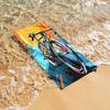 Road Cycling Graffiti Art Style Polyester Microfiber Beach Towel Is Highly Absorbent, Suitable for Swimming and Beach Outings