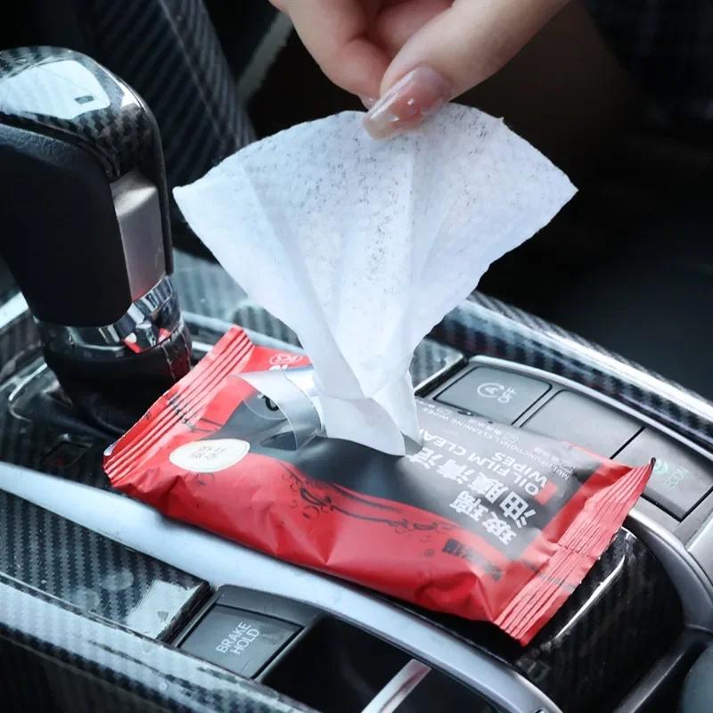 Car Oil Film Removing Wipes Anti-rain Oil Stain Cleaner Wipes Glasses Glass Anti-fog Wet Towel Front Windshield Cleaning Wipes