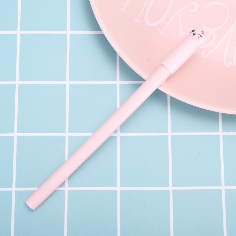 Korean Cute Kitten Wagging Tail Neutral Pen - 0.5mm Black Ink Student Stationery.