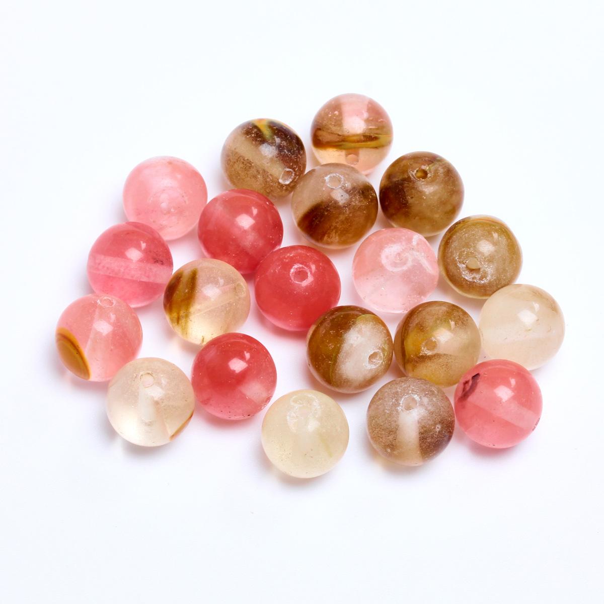 

20-40 шт. 4/6/8/10 мм гладкие круглые свободные бусины из натурального камня для изготовления ювелирных изделий, очаровательные аксессуары для подарков для девочек 20Pcs 10mm