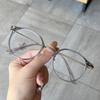 Material Glasses Women Round Shape Blue Light Blocking Women'S Eyeglass Frame European American Glass For Men