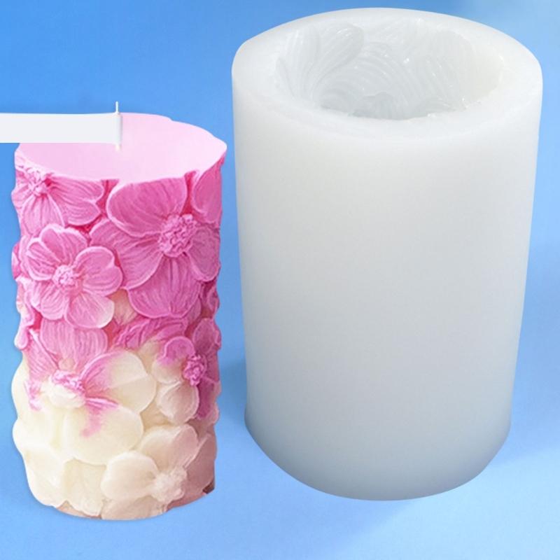 Cylinder Shaped Silicone Molds for Candle Soap Home Decoration, Art Craft, Epoxy Resin Project, Plaster Silicone Molds