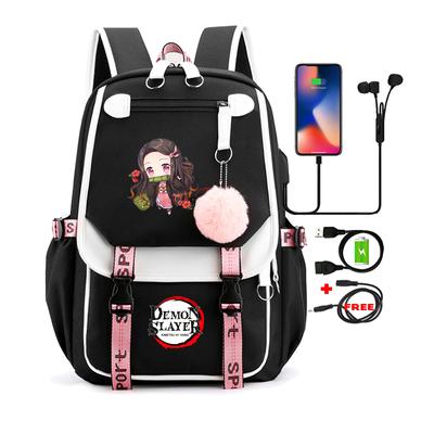 Große Kapazität Anime Back to School Rucksack für Mädchen Taschen Frauen Manga To Travel Daily Kawaii Cartoon Schultasche für Erwachsene