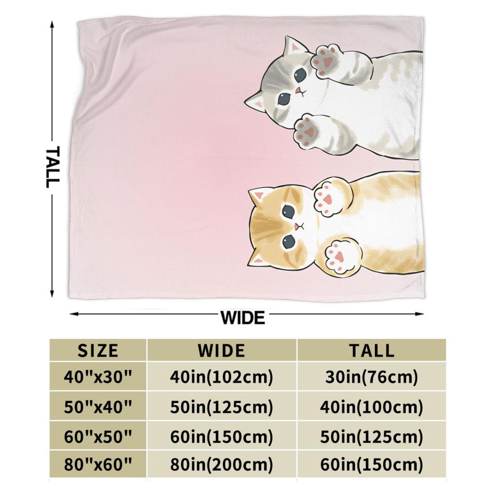 Mofusand Warm Soft Blanket Children Plush Throw Blanket Street Trend Couch Chair Flannel Bedspread Sofa Bed Cover