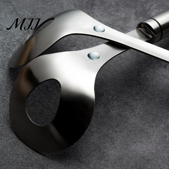 Meatball Maker Tool Spoon Tool, Stainless Steel Non-stick Scoop, Oval Shaper Long Wooden Handle Shaping Gadget for
