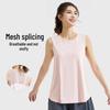 Women's Mesh Splicing Yoga Vest - Stylish Back Design for Running, Training, and Fitness