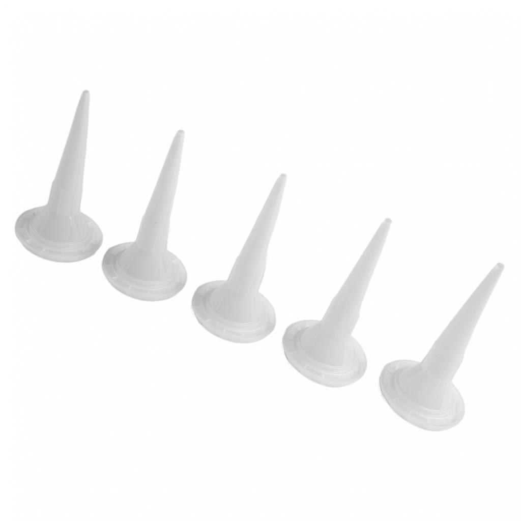 Pack of 10 Plastic Caulk Nozzles with Glue Mouth for Construction Tools
