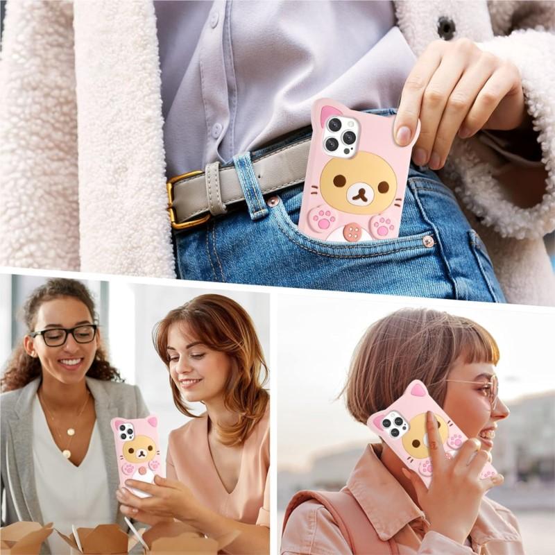 Rilakkuma Orso Gatto Per Samsung Galaxy A15 A14 A53 A54 S20 FE S22 S23 S24 Plus Custodia Morbida in Silicone