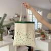 42 Embroidery Flowers Leisure Lazy Wind Artistic Hand Carry Shoulder Bag Shopping Bag Canvas Bag School Bag
