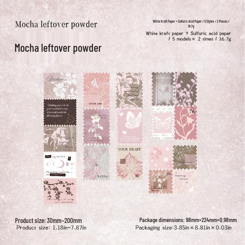 Серия «Мо Мо: Тихий лабиринт»: Ретро набор стикеров для дневника - 4 стиля