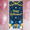 Event Banner Star Decoration Happy Retirement Banner Gold Theme Retirement Decor for Outdoor Party Home Decoration