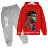 Kinder Lamine Yamal 2-teiliges Trainingsanzug Set Jungen Mädchen Fußballstar Hoodie + Jogginghose Set Grafisches Kapuzensweatshirt Sport Outfit