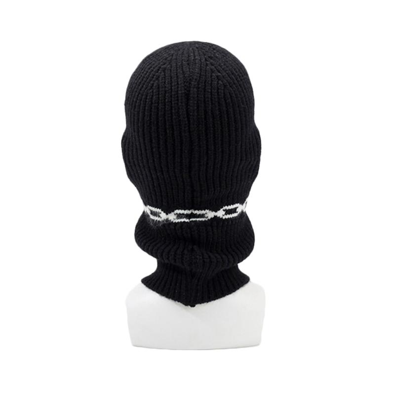 Winter Strickmütze Herrenmütze Outdoor Warm Winddicht Reiten Wollmütze Maske Schal Alles-in-Eins Mütze