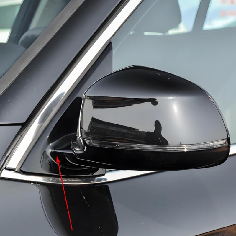 Czarna Trójkątna Listwa Dekoracyjna Panel Osłonowy Podstawa Lusterka Uchwyt na Okno Przednie dla BMW X5 F15 2014 2015 2016 2017 2018