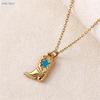 Personality Stainless Steel Gold Plated Drip Oil Star Boots Pendant Necklaces For Women Chain Choker Jewelry Wholesale 1Pcs
