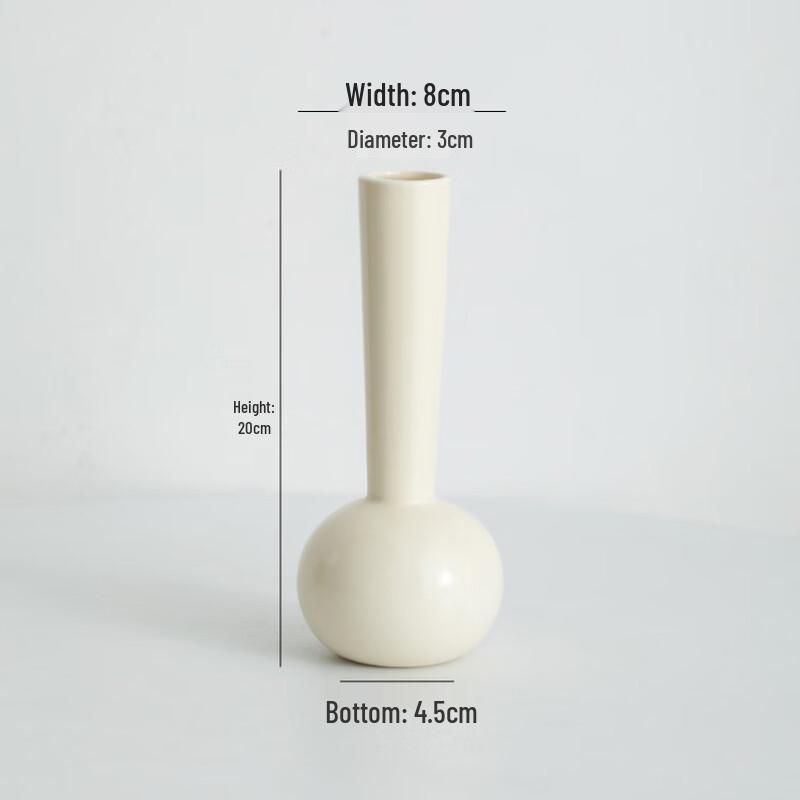 OIMG Скандинавская кремовая керамическая декоративная ваза