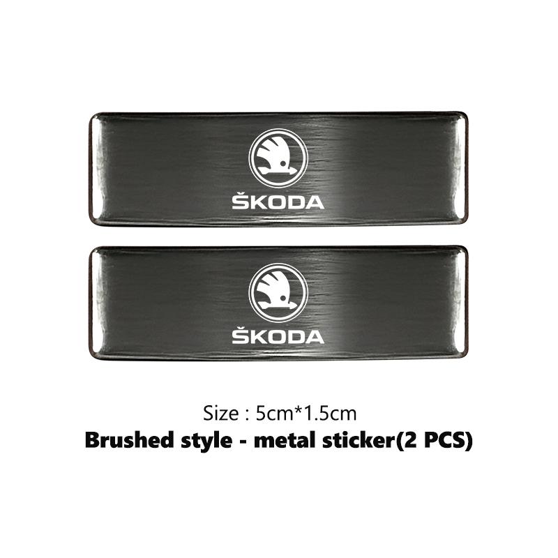 Car Decals Accessories Aluminum Alloy Emblem Auto Body Stickers Decoration For Skoda VRS Octavia 1 2 3 A7 A5 Fabia Rapid Superb