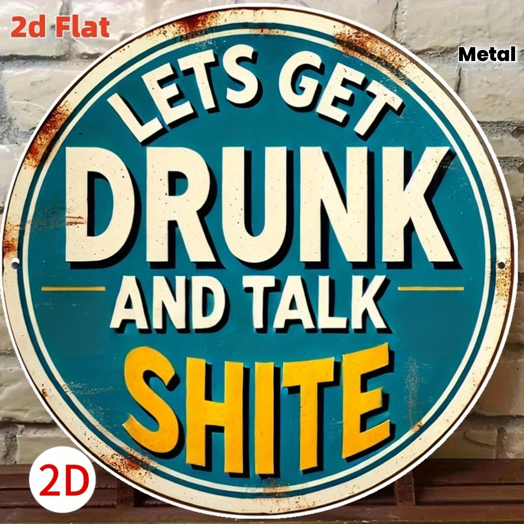 

Retro Bar Themed Aluminum Sign. 8-inch waterproof decor for cafe, man cave or gift. чистый