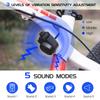 Wireless Bike Horn 115dB Loud Bicycle Anti theft Horn IPX5 Bicycle Alarm Bell with 5 Sound Modes 3 Vibration