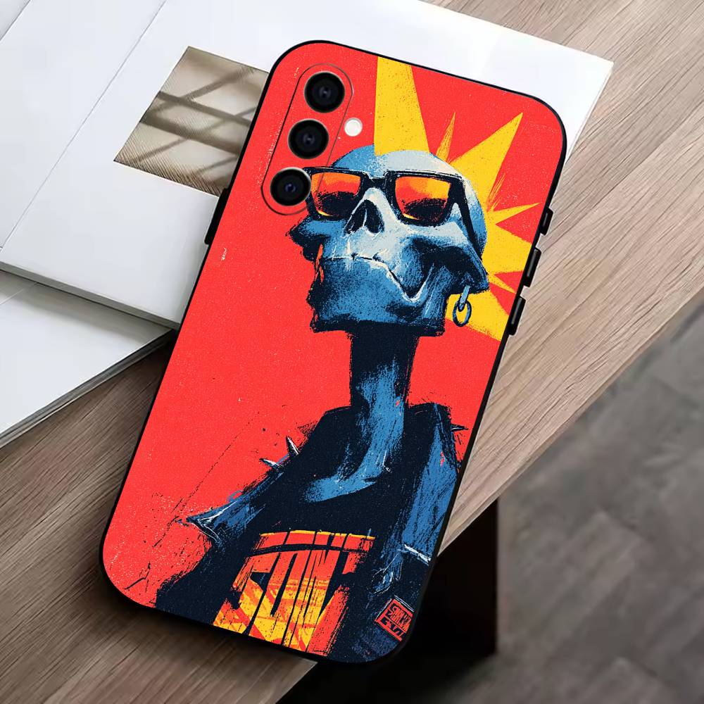 

D-Skull Design Phone Case For Samsung Galaxy A73,A72,A71,A70,A53,A52,A51,Others Soft Black Cover Samsung a52
