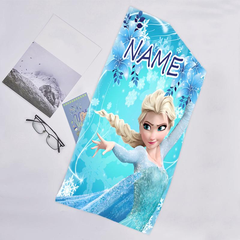 1pc Frozen8 Beach Towel with Custom Name, Beach/Swimming/Bath/Picnic/Camping Towel, Suitable for Seaside Beaches