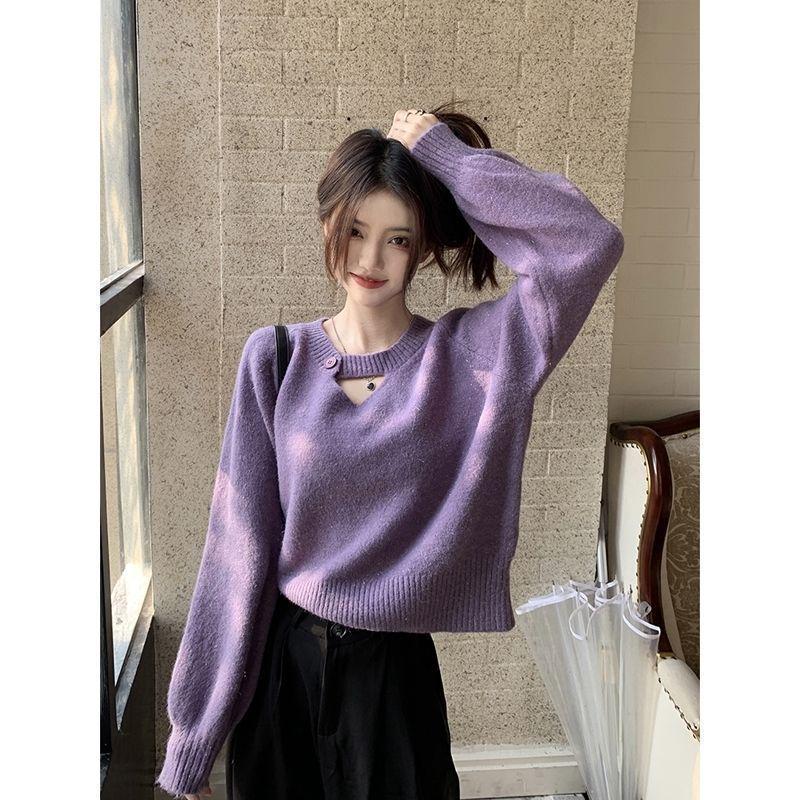 Осень/Зима Свободный Ретро Японский Вязаный Свитер M (95-105 jin)