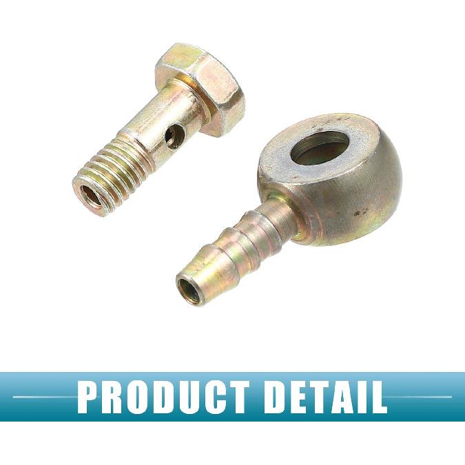 Banjo Bout M6x1 Banjo Slangtuit Bout Fittingen Remleiding Fitting Adapter met Koperen Ringetjes voor Motorfiets Auto (Set van 2)